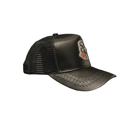 S.N. LEATHER TRUCKER HAT