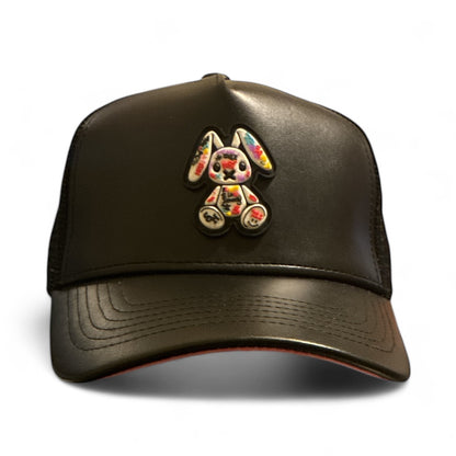 S.N. LEATHER TRUCKER HAT